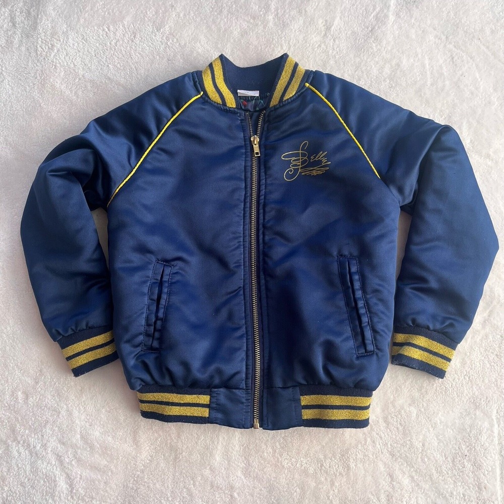 Disney Princess Beauty & the Beast Belle Kids Satin Bomber Jacket Girls Small